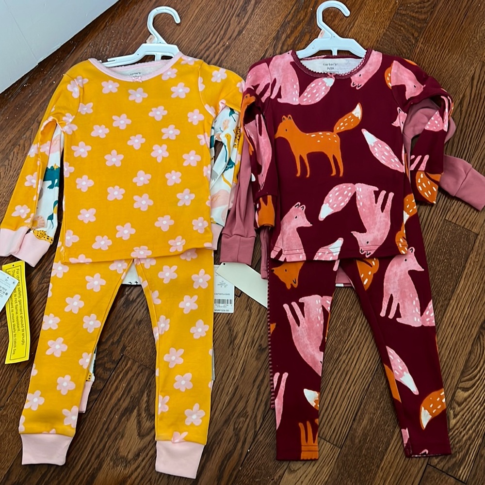 TWO sets of Carter toddler pajamas